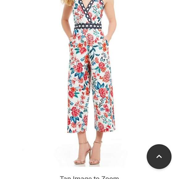 eliza j seersucker jumpsuit